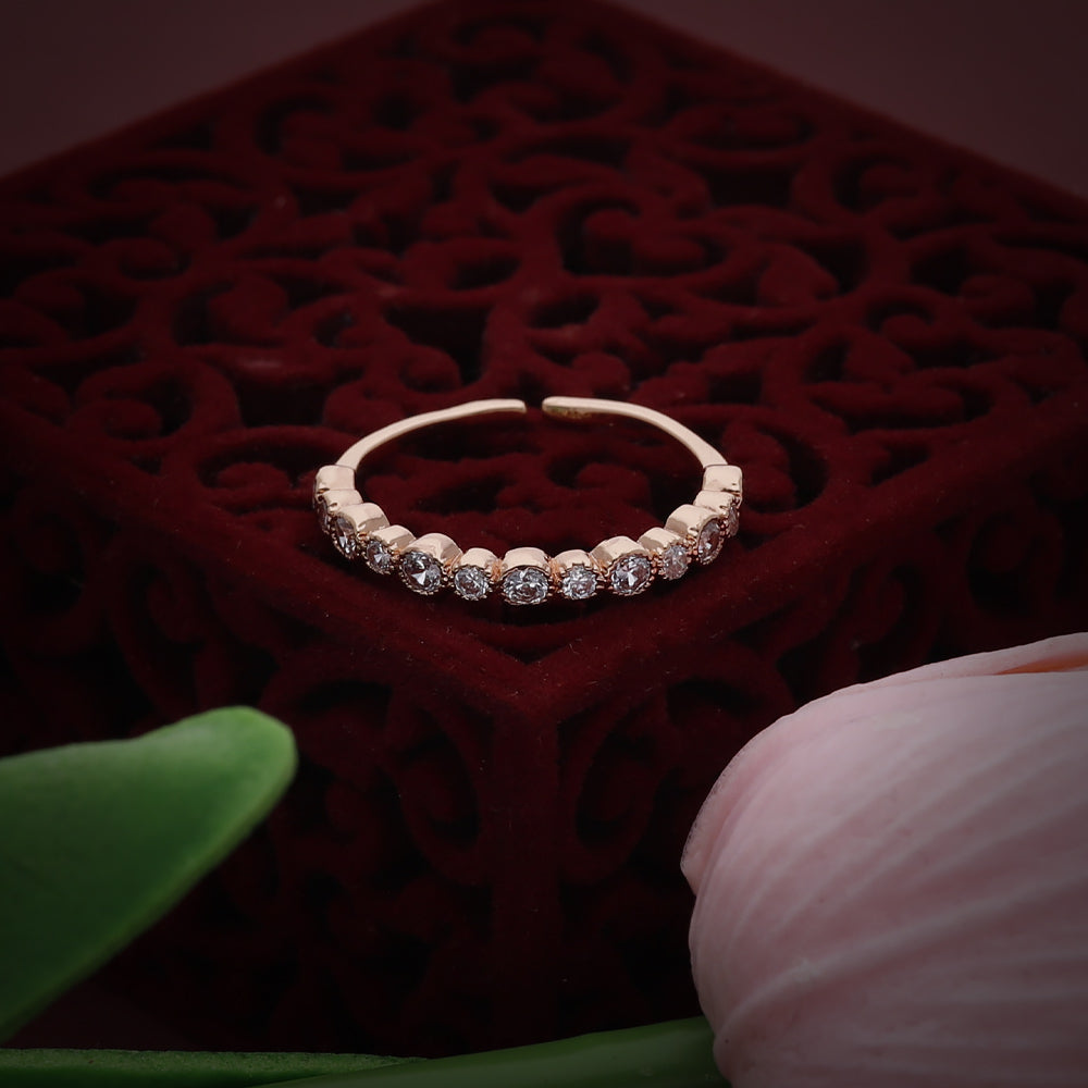 Rose Gold Twisted Band Design Ring