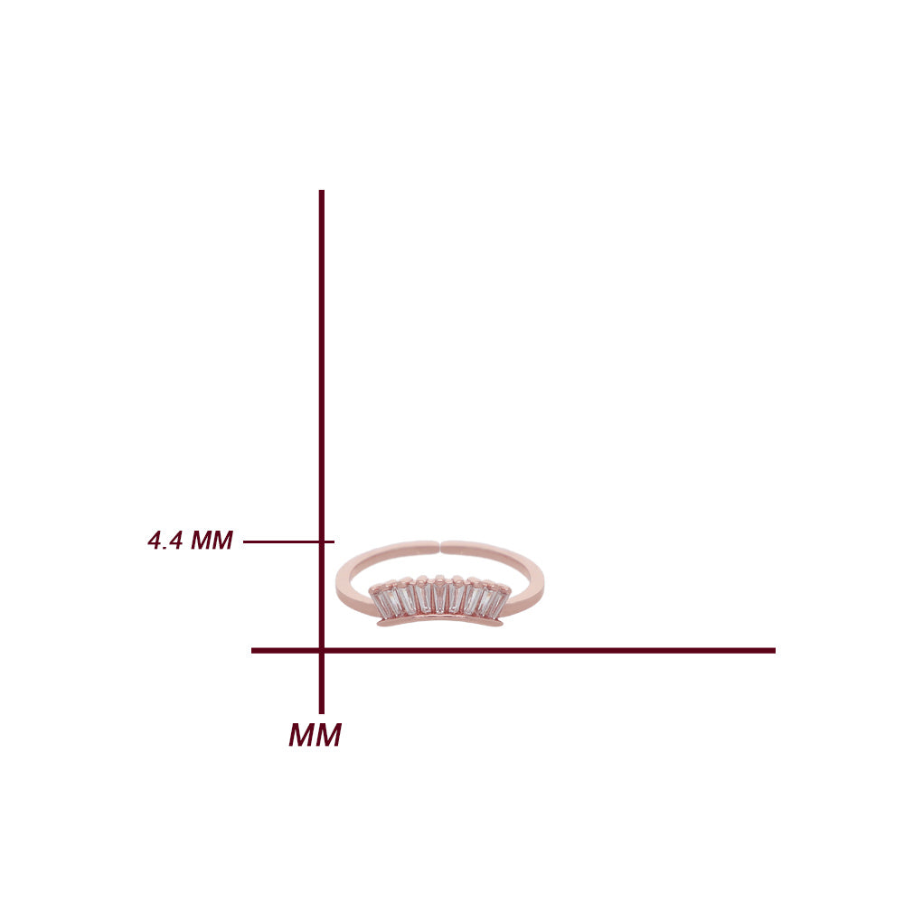 Rose Gold Petal Detail Design Ring