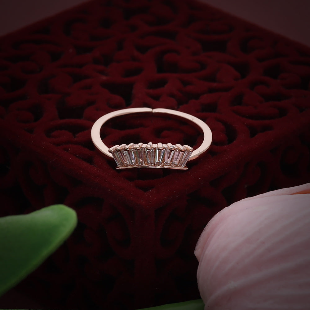 Rose Gold Petal Detail Design Ring