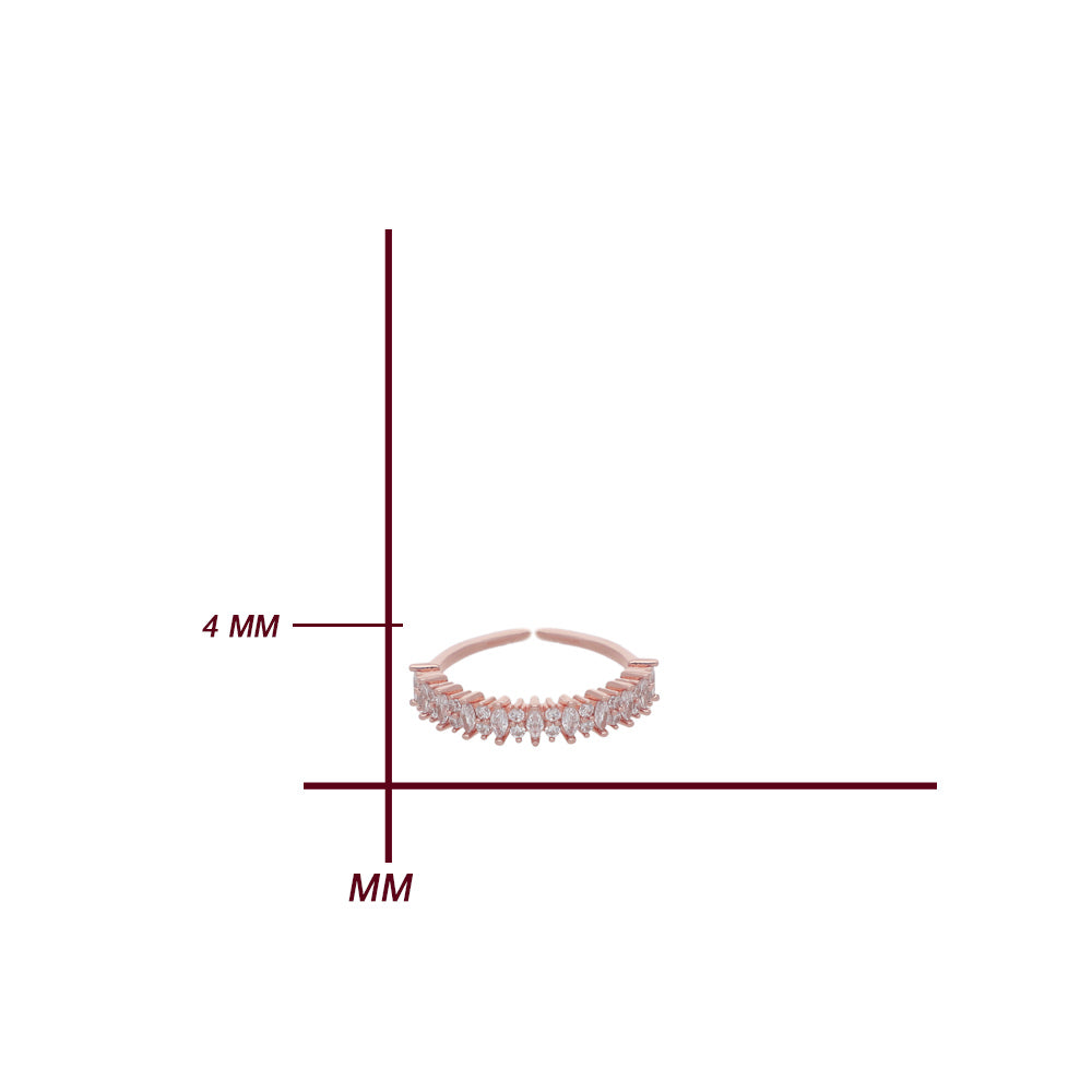Rose Gold Beaded Band Design Ring