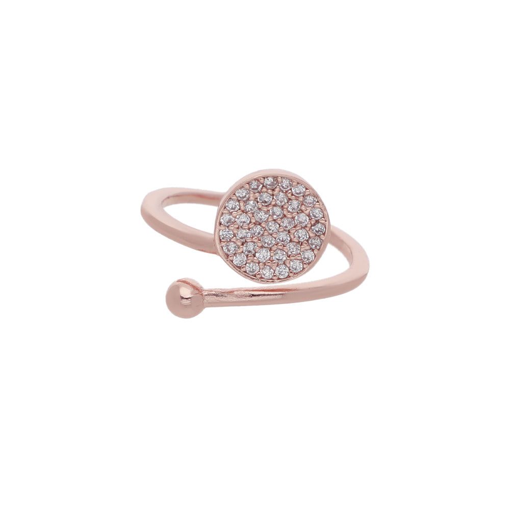 Rose Gold Double Loop Design Ring