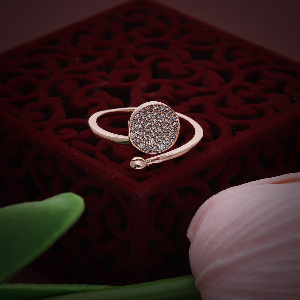 Rose Gold Double Loop Design Ring