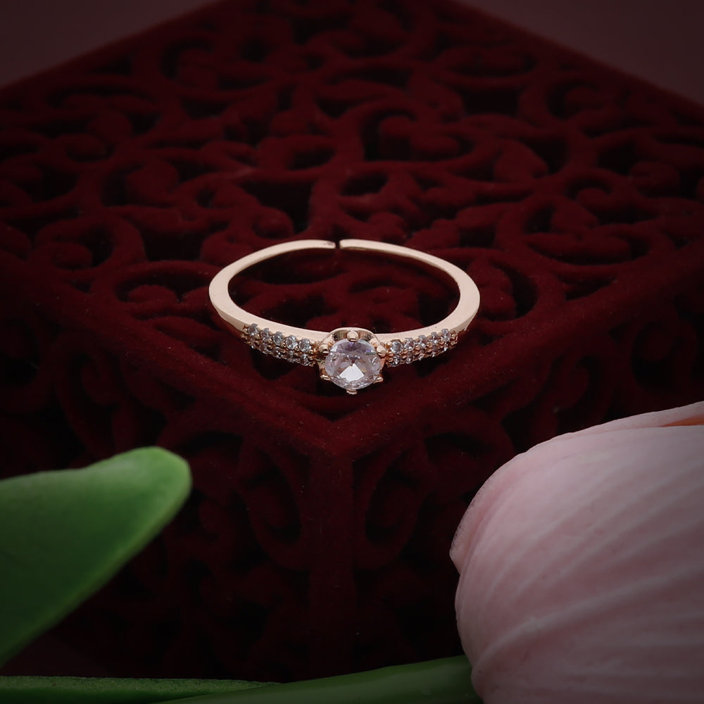 Rose Gold Knot Detail Design Ring
