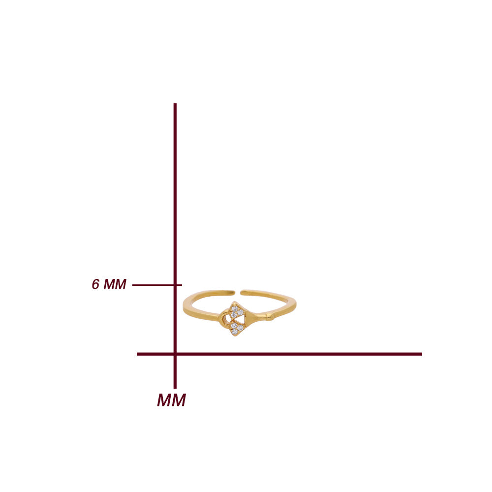 Gold Minimal Crystal Band Ring