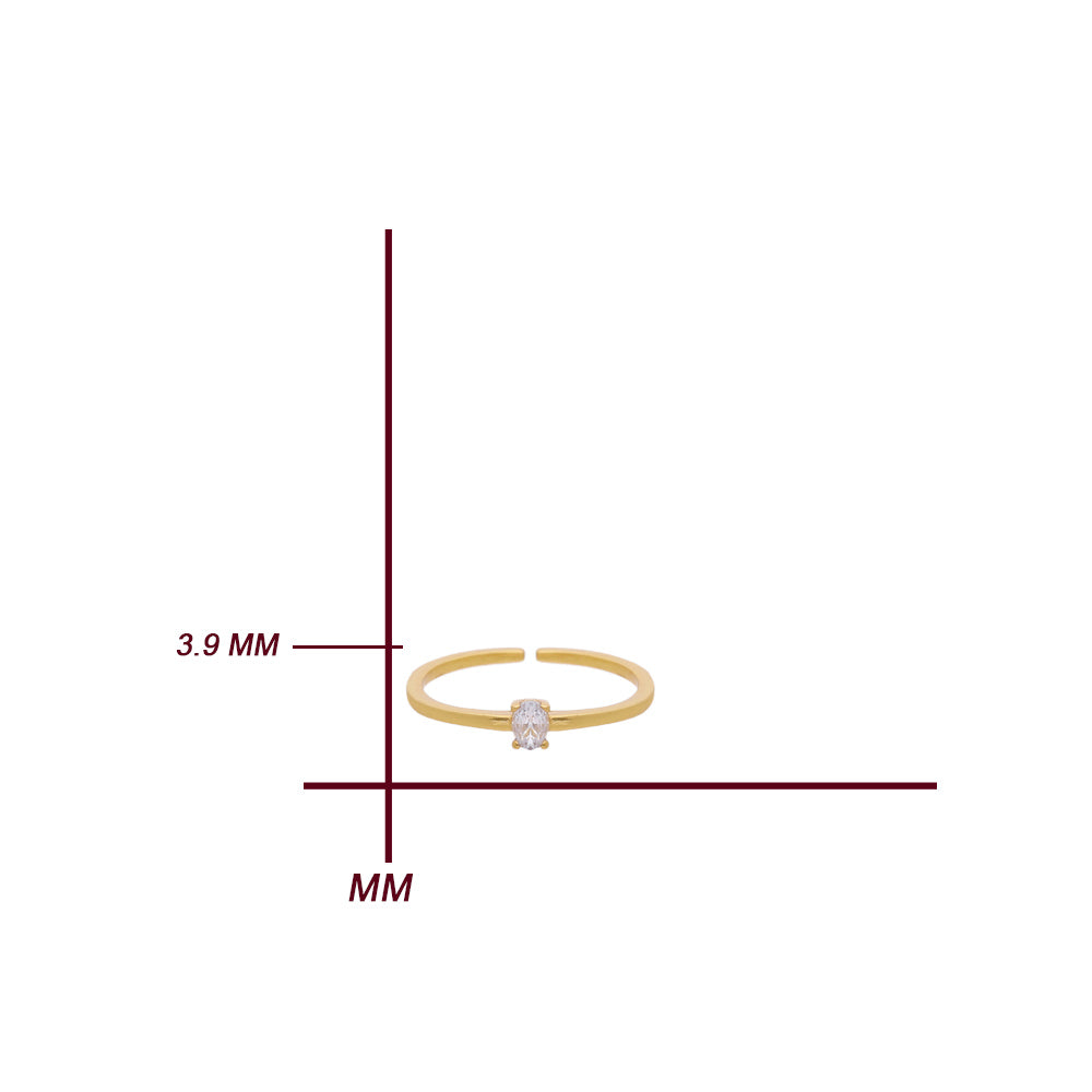 Gold Cross Accent Ring