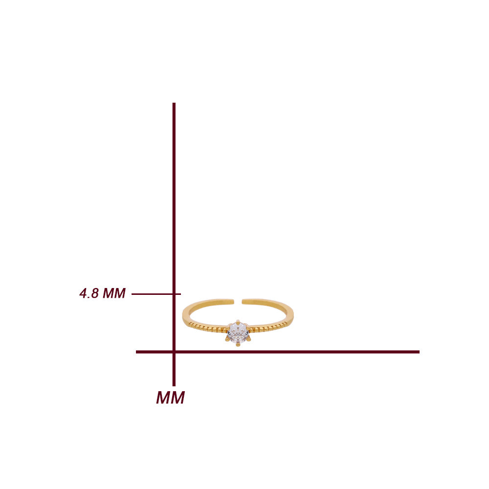 Gold Double Wave Ring
