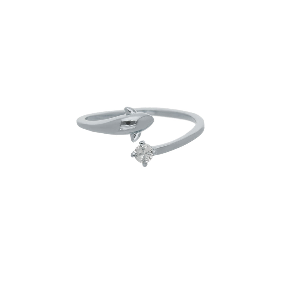 Silver Floral Band Design Ring