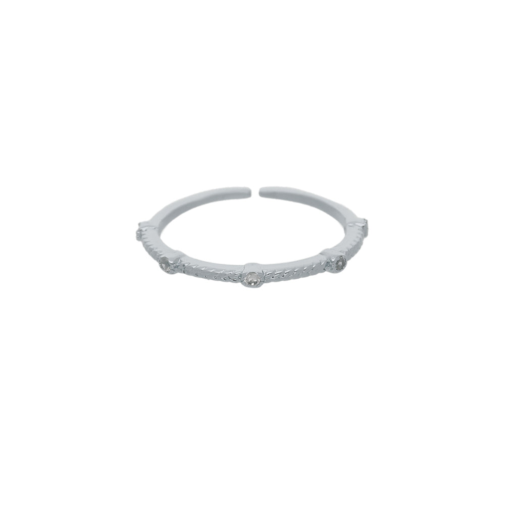 Silver Floral Open Design Ring