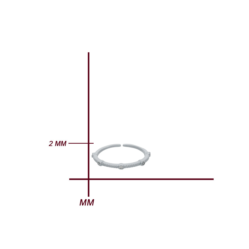 Silver Floral Open Design Ring