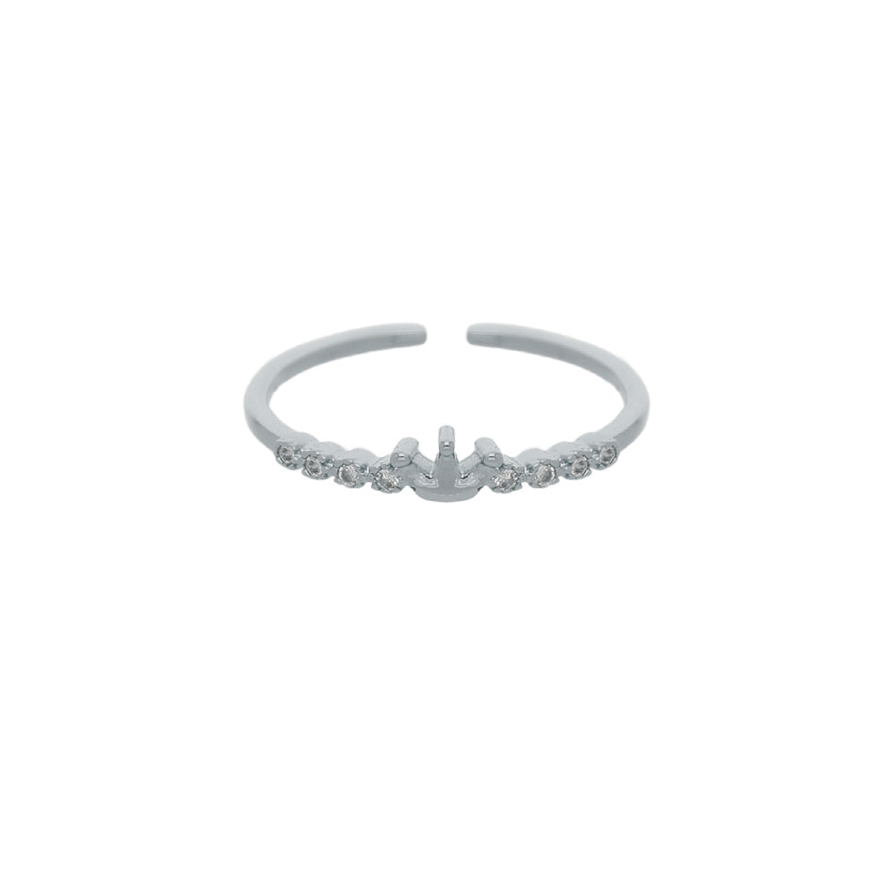Silver Beaded Detail Design Ring