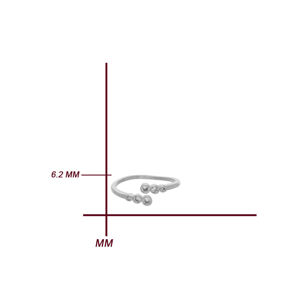 Silver Minimal Wave Design Ring