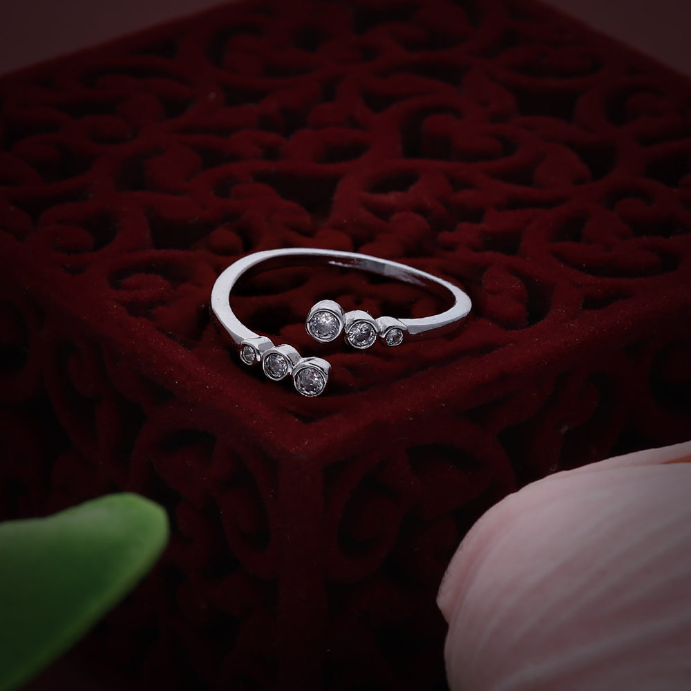 Silver Minimal Wave Design Ring