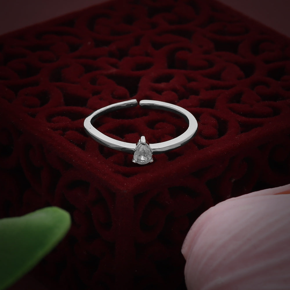 Silver Twisted Open Design Ring