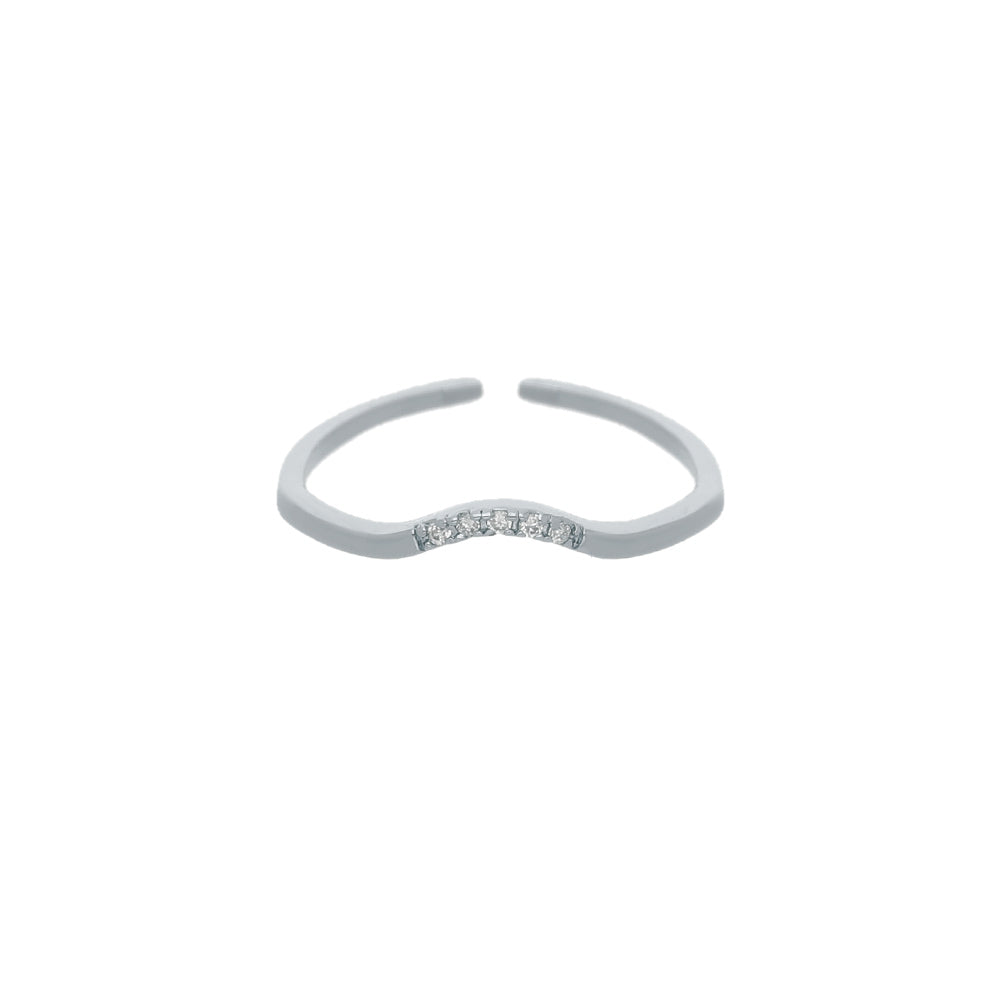 Silver Floral Cluster Design Ring