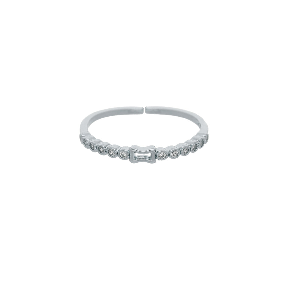 Silver Petal Band Design Ring