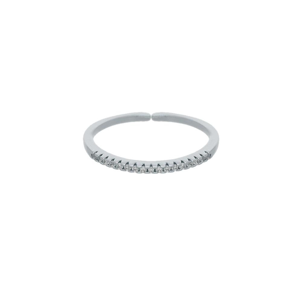Silver Geometric Detail Design Ring