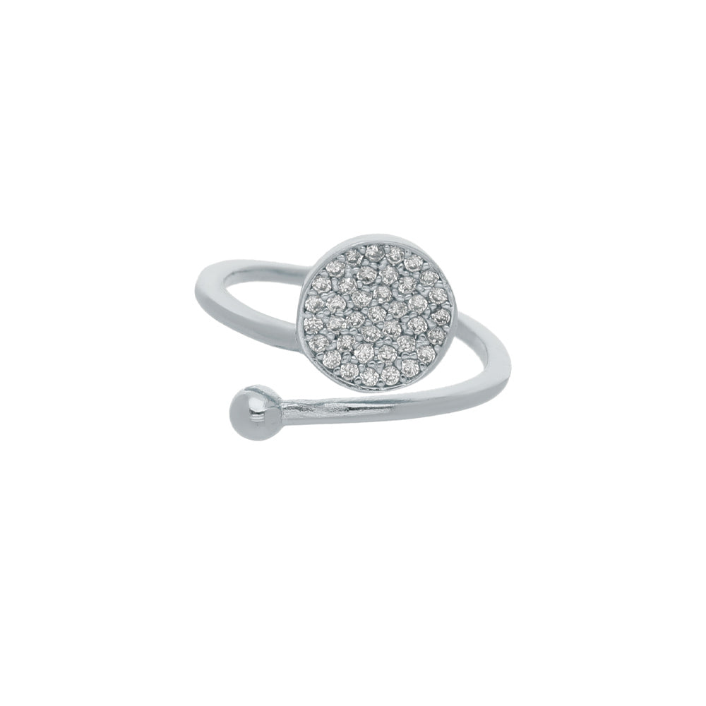 Silver Slim Band Design Ring