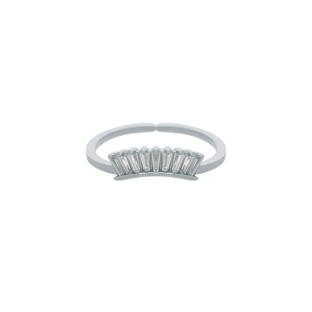Silver Open Band Design Ring