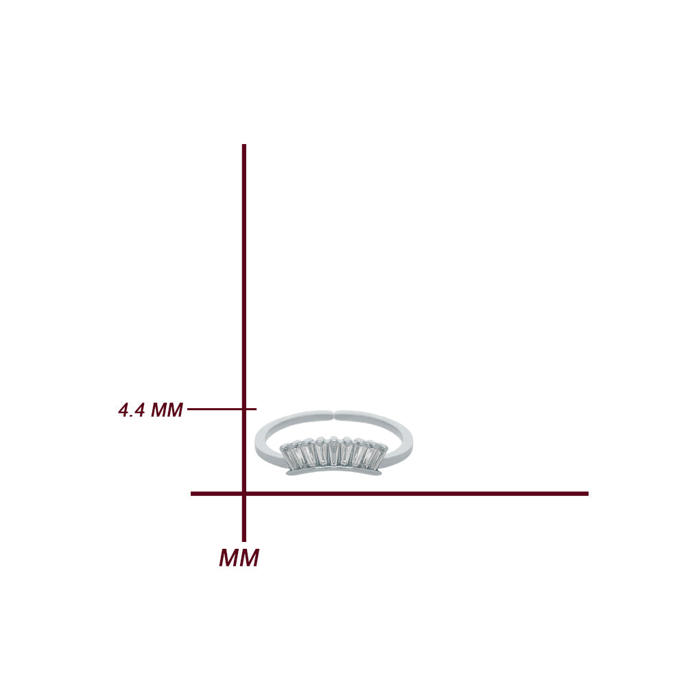 Silver Open Band Design Ring