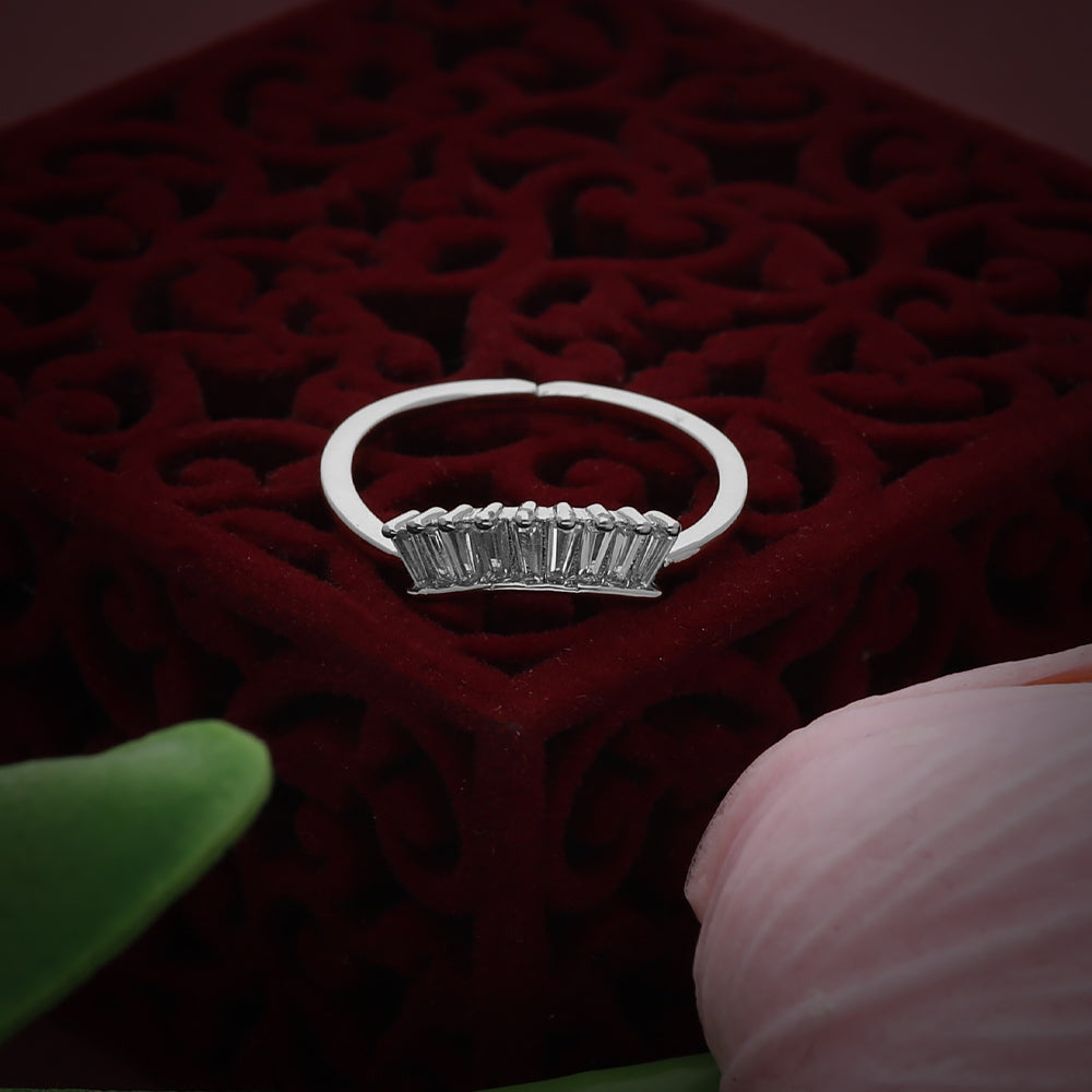 Silver Open Band Design Ring