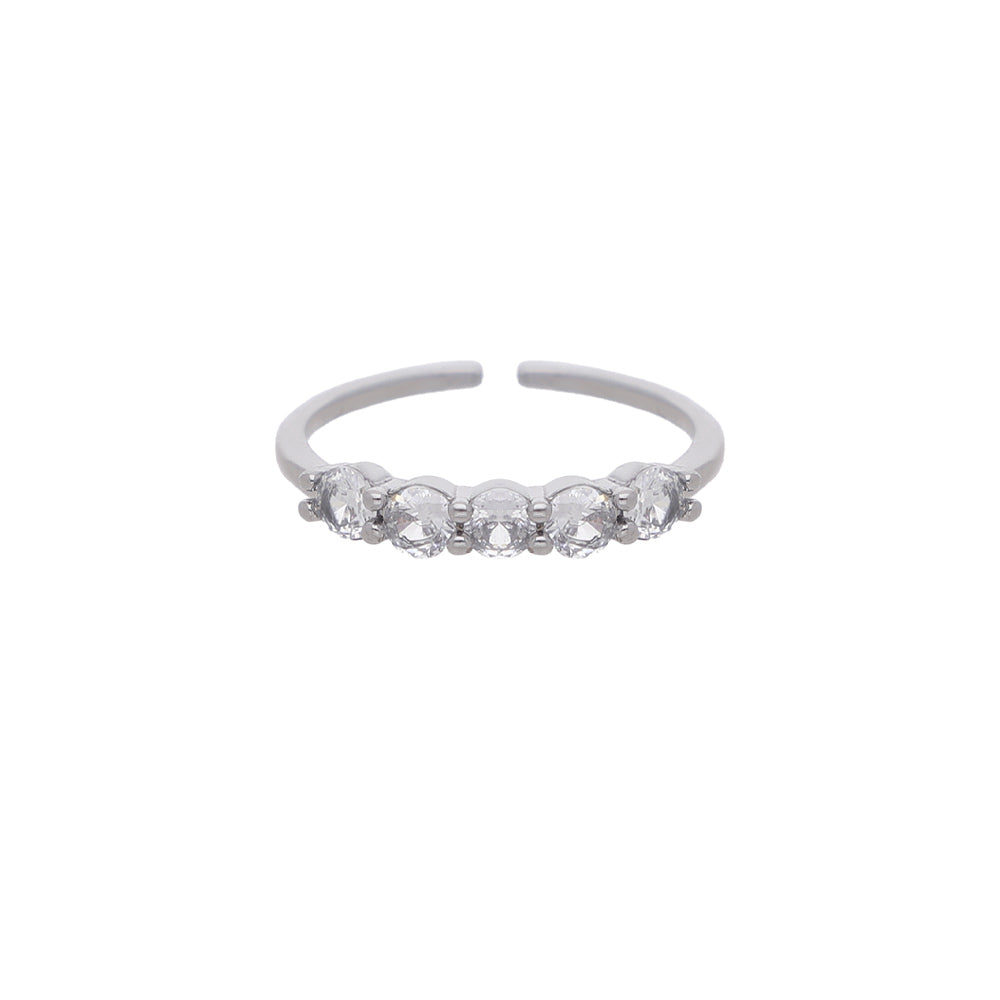 Silver Floral Detail Design Ring