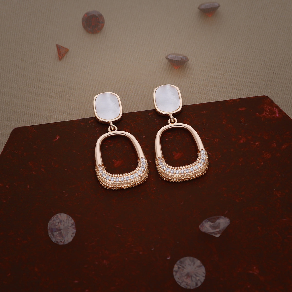 Pearl Drop Hoop Earring