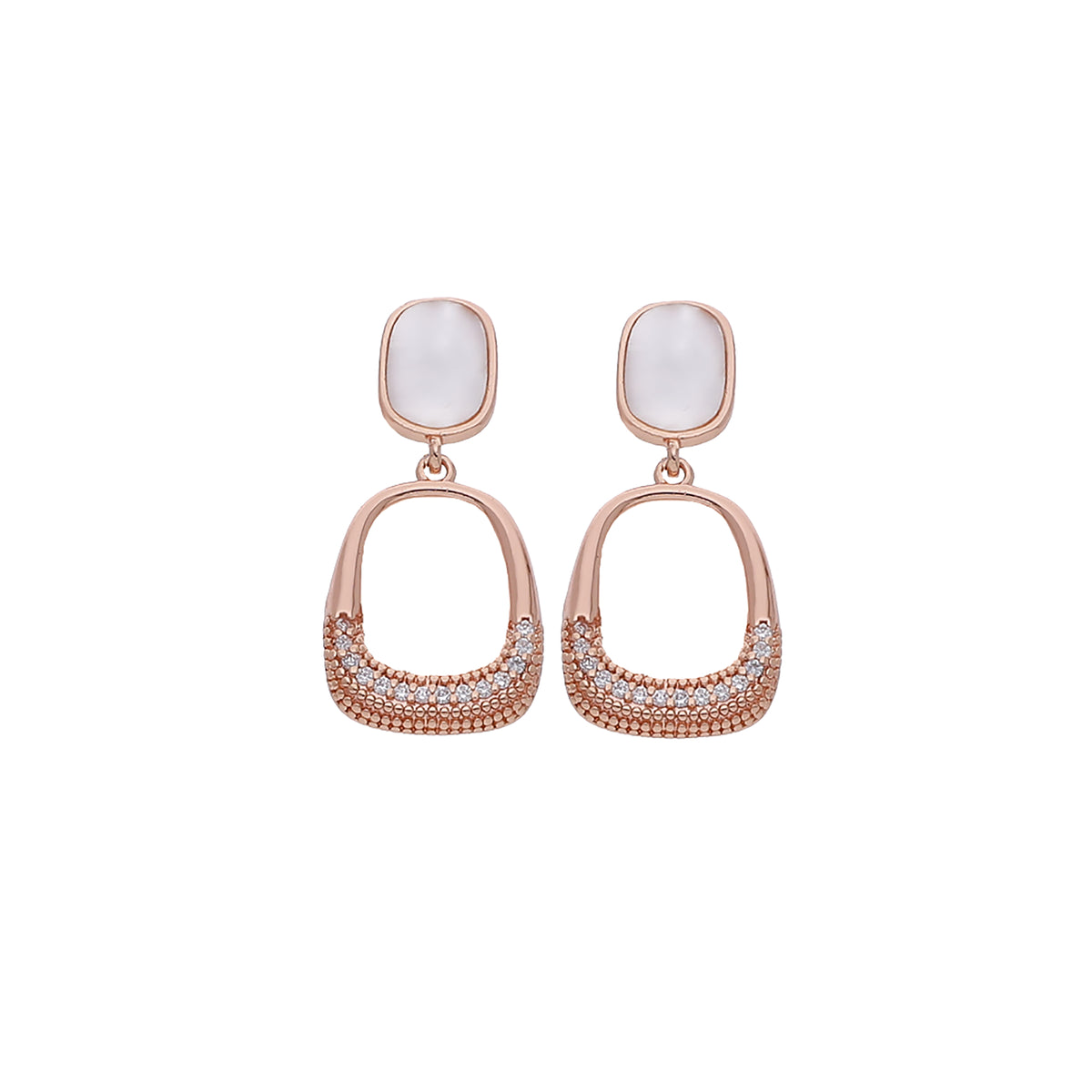 Pearl Drop Hoop Earring
