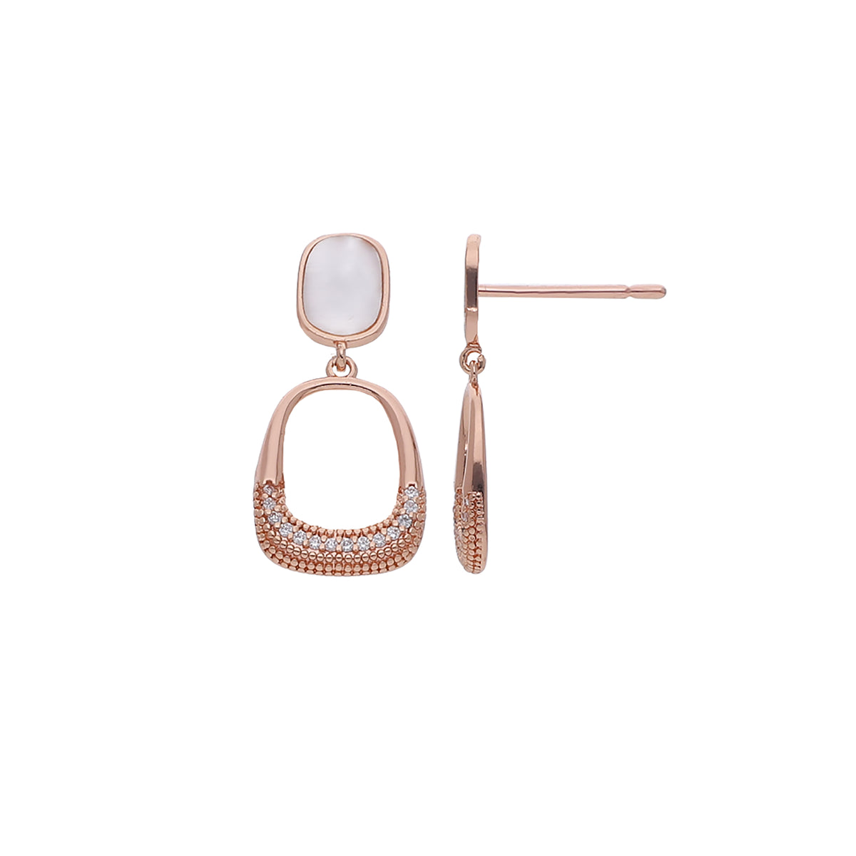 Pearl Drop Hoop Earring