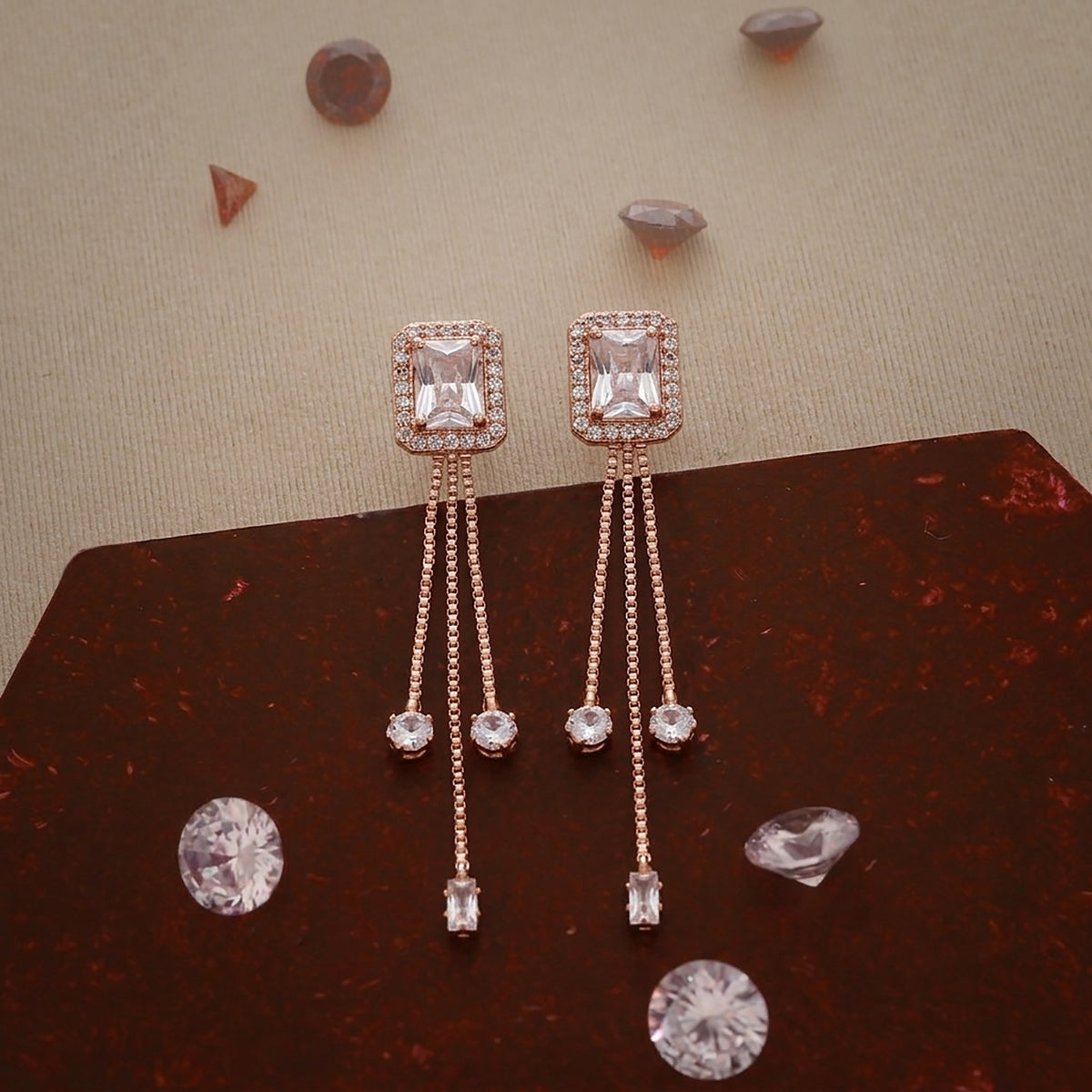 Crystal Long Drop Earring