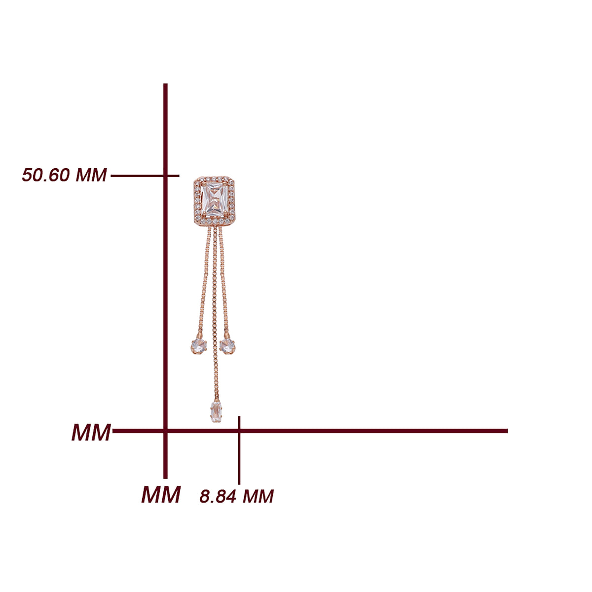 Crystal Long Drop Earring