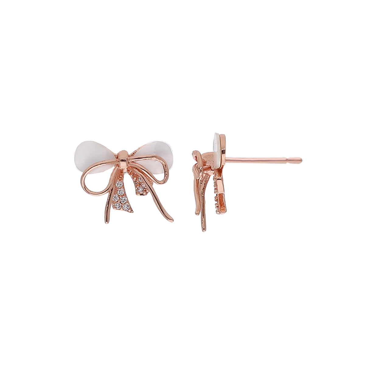 Pearl Bow Stud Earring
