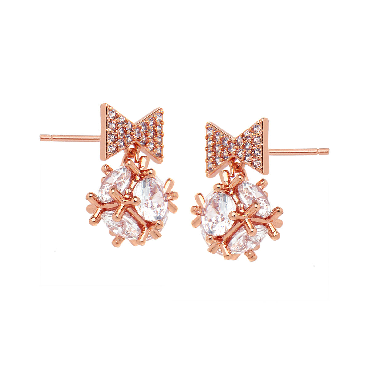 Rose Gold Plated Dainty Stud Earrings