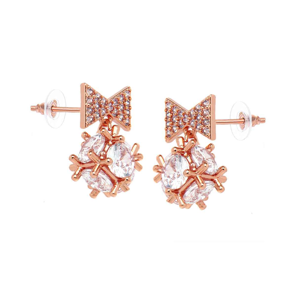 Rose Gold Plated Dainty Stud Earrings