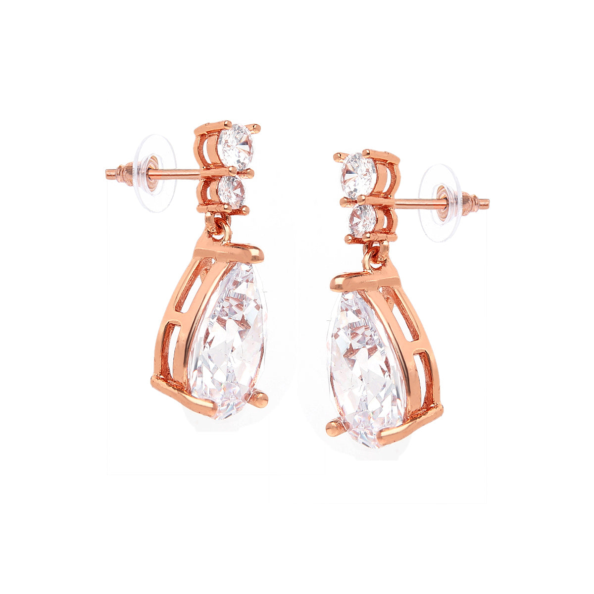 Rose Gold Plated Antique Stud Earrings