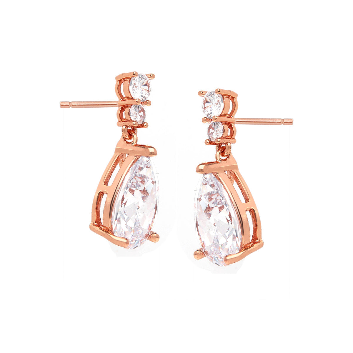 Rose Gold Plated Antique Stud Earrings