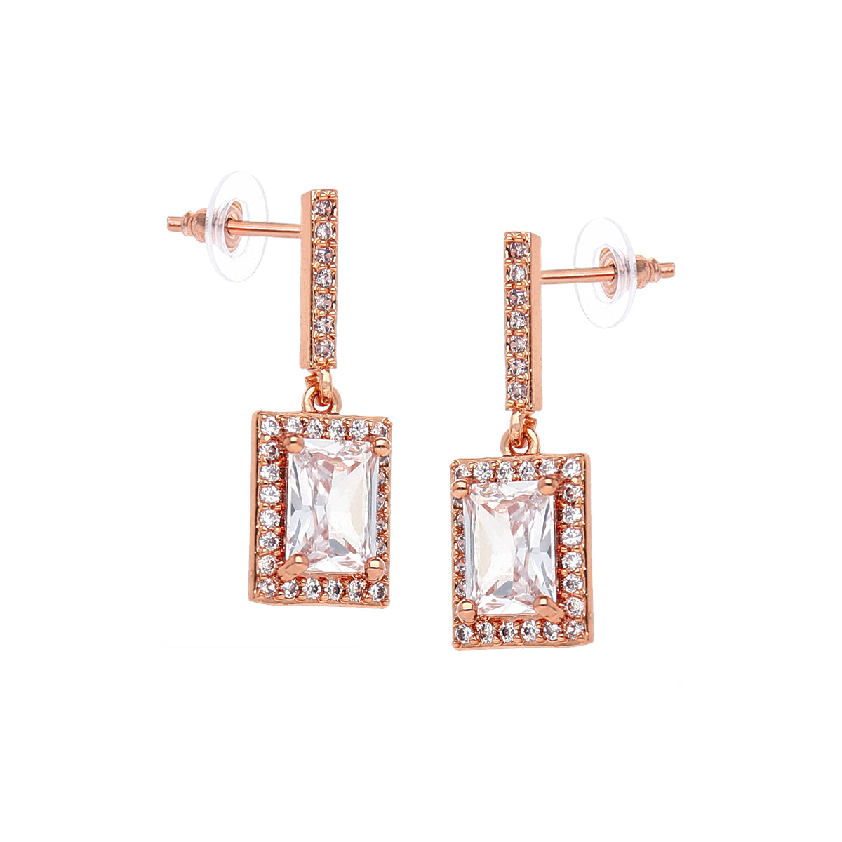Rose Gold Plated Minimal Stud Earrings