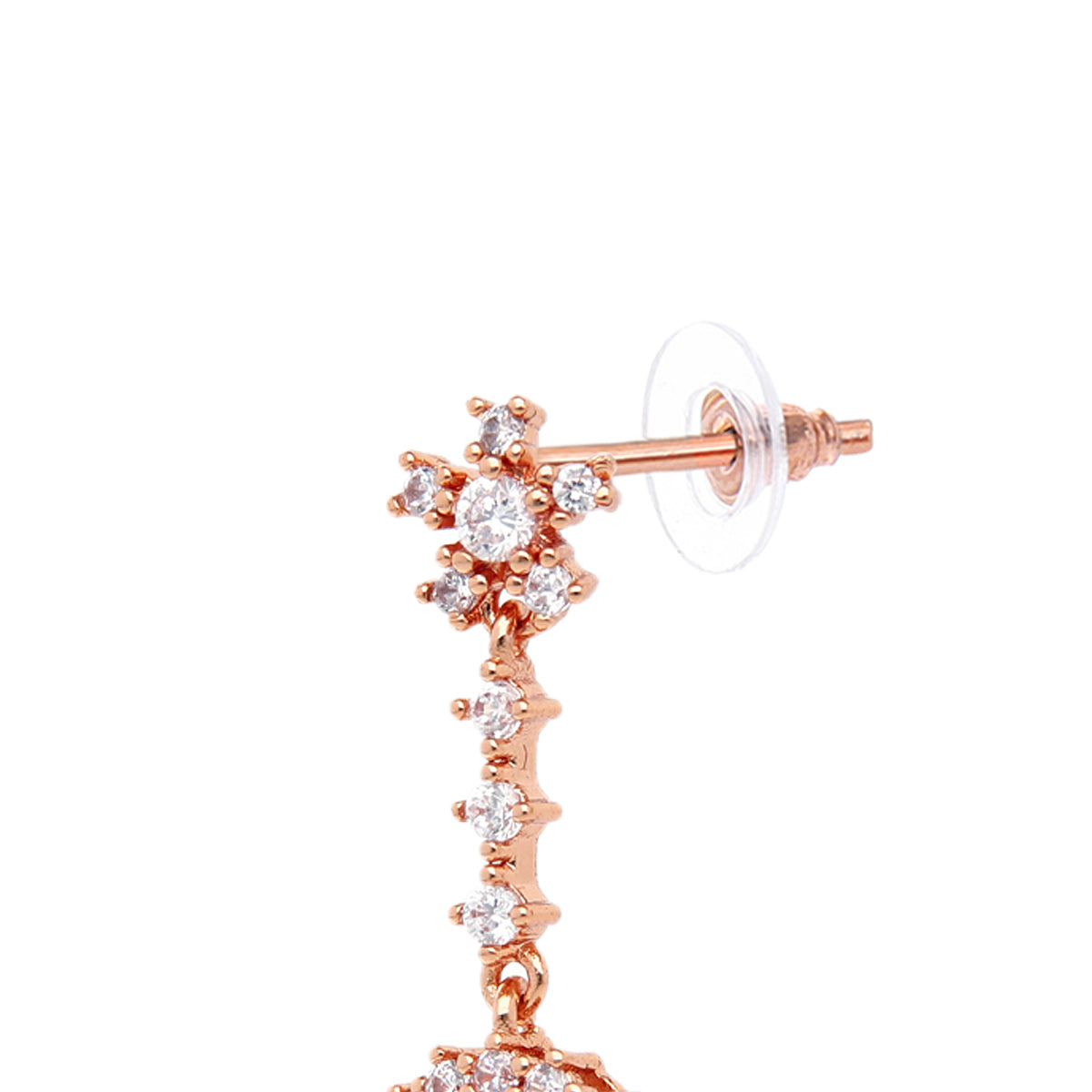 Rose Gold Plated Festive Stud Earrings
