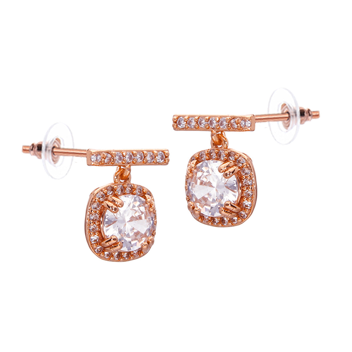 Rose Gold Plated Classic Modern Stud Earrings