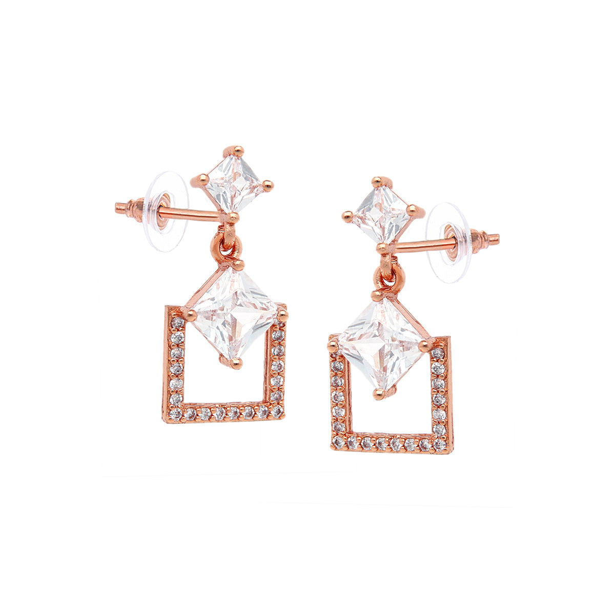 Rose Gold Plated Classic Antique Stud Earrings