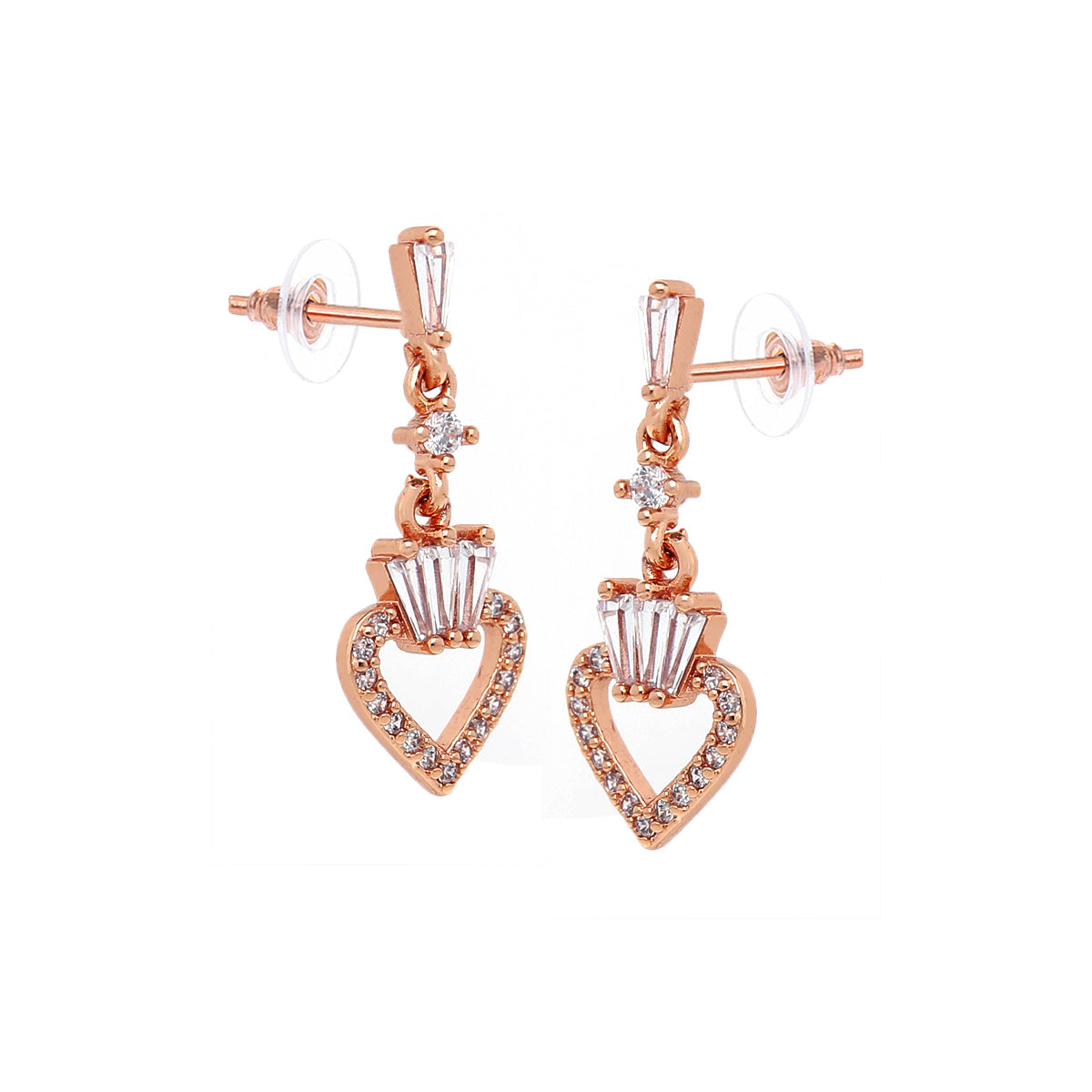 Rose Gold Plated Designer Stud Earrings