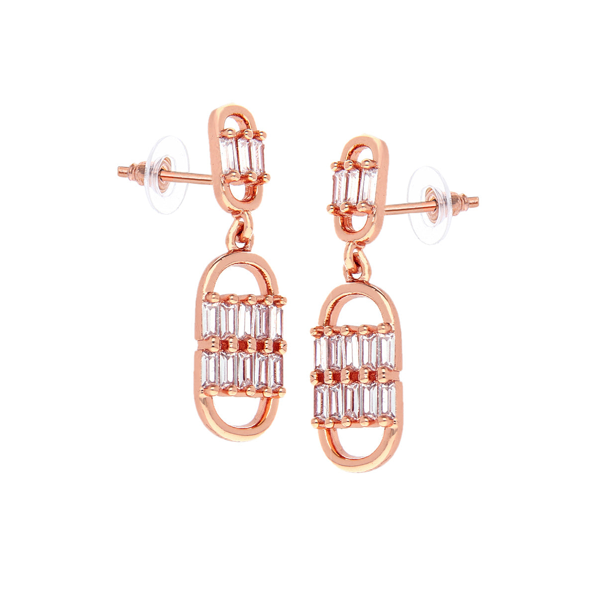 Rose Gold Plated Classic Stud Earrings