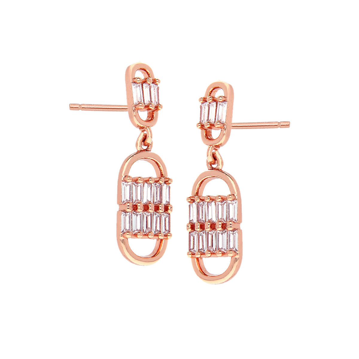 Rose Gold Plated Classic Stud Earrings
