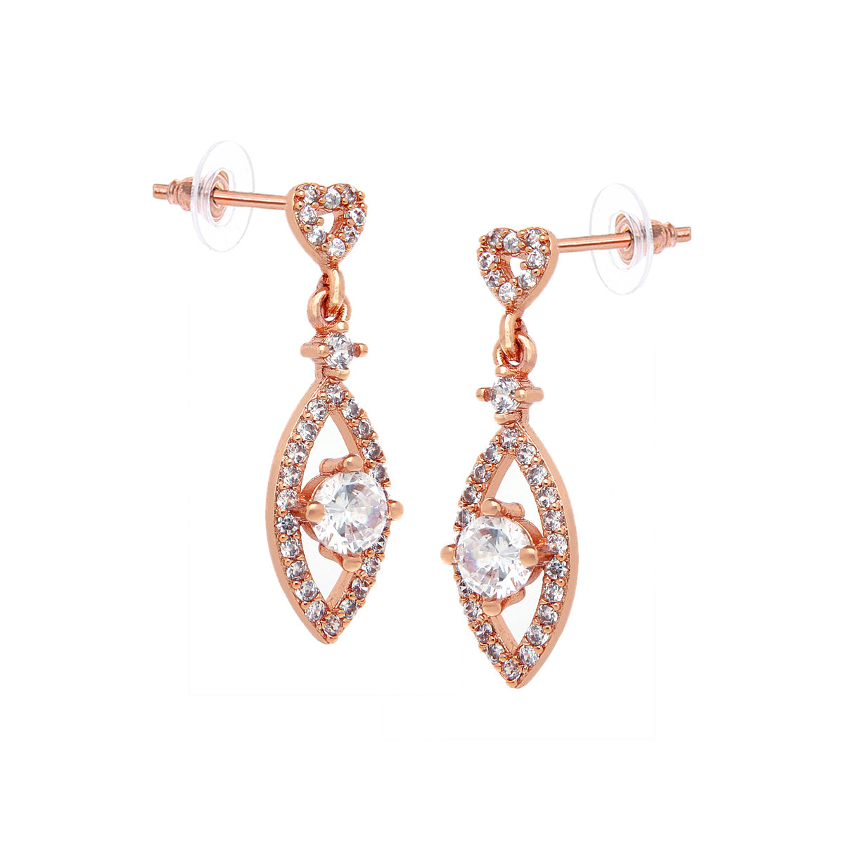 Rose Gold Plated Classic Pretty Stud Earrings