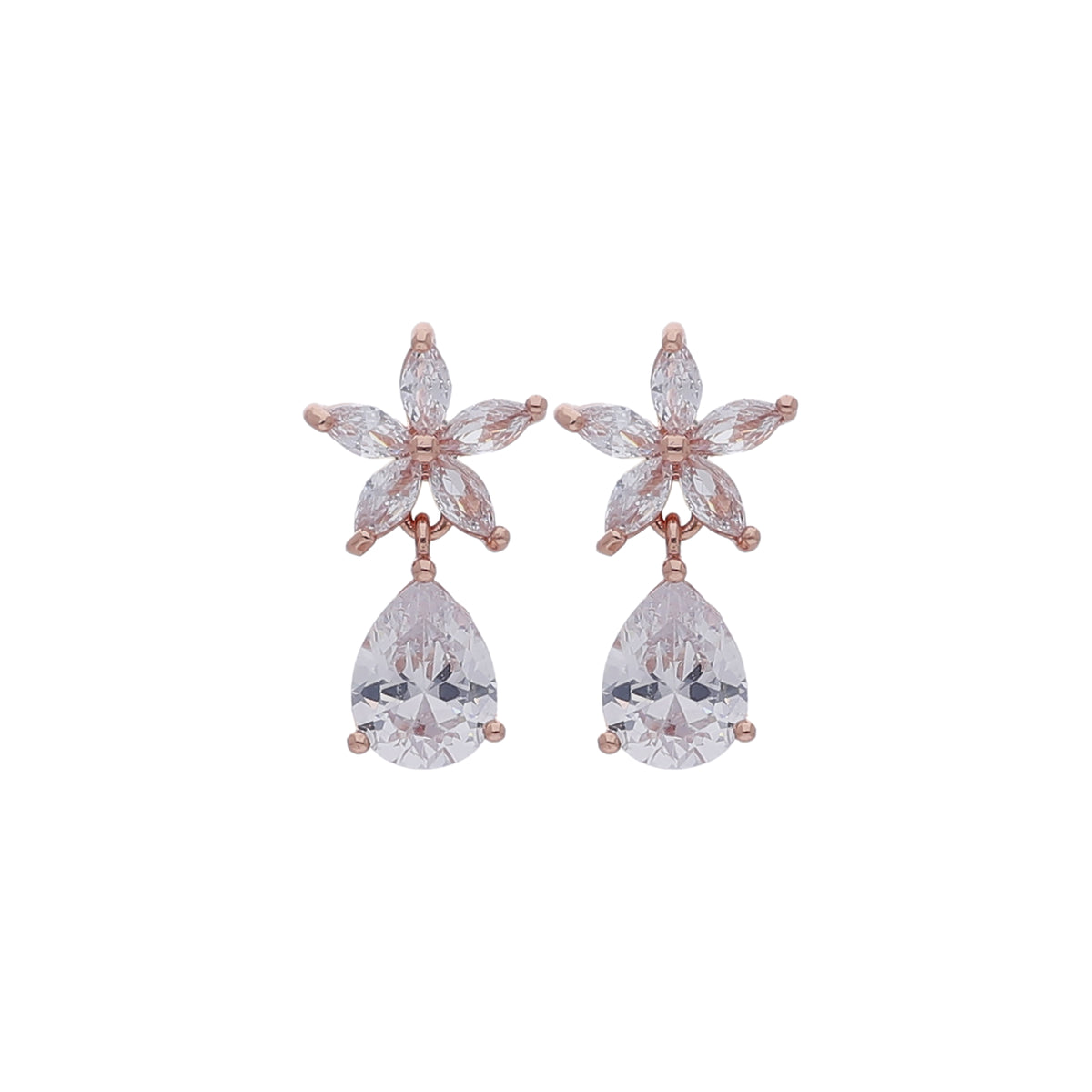 Crystal Leaf Drop Earring