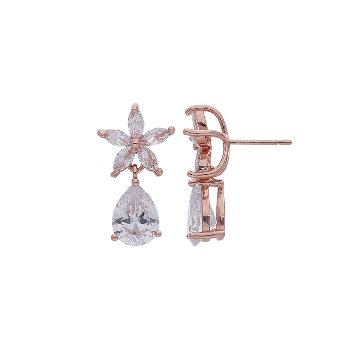 Crystal Leaf Drop Earring