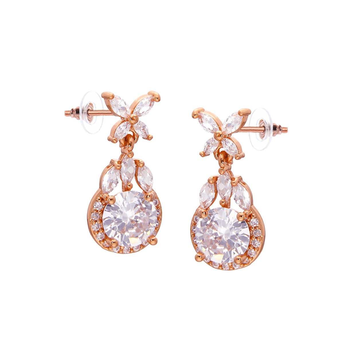 Rose Gold Plated Classic Classic Stud Earrings