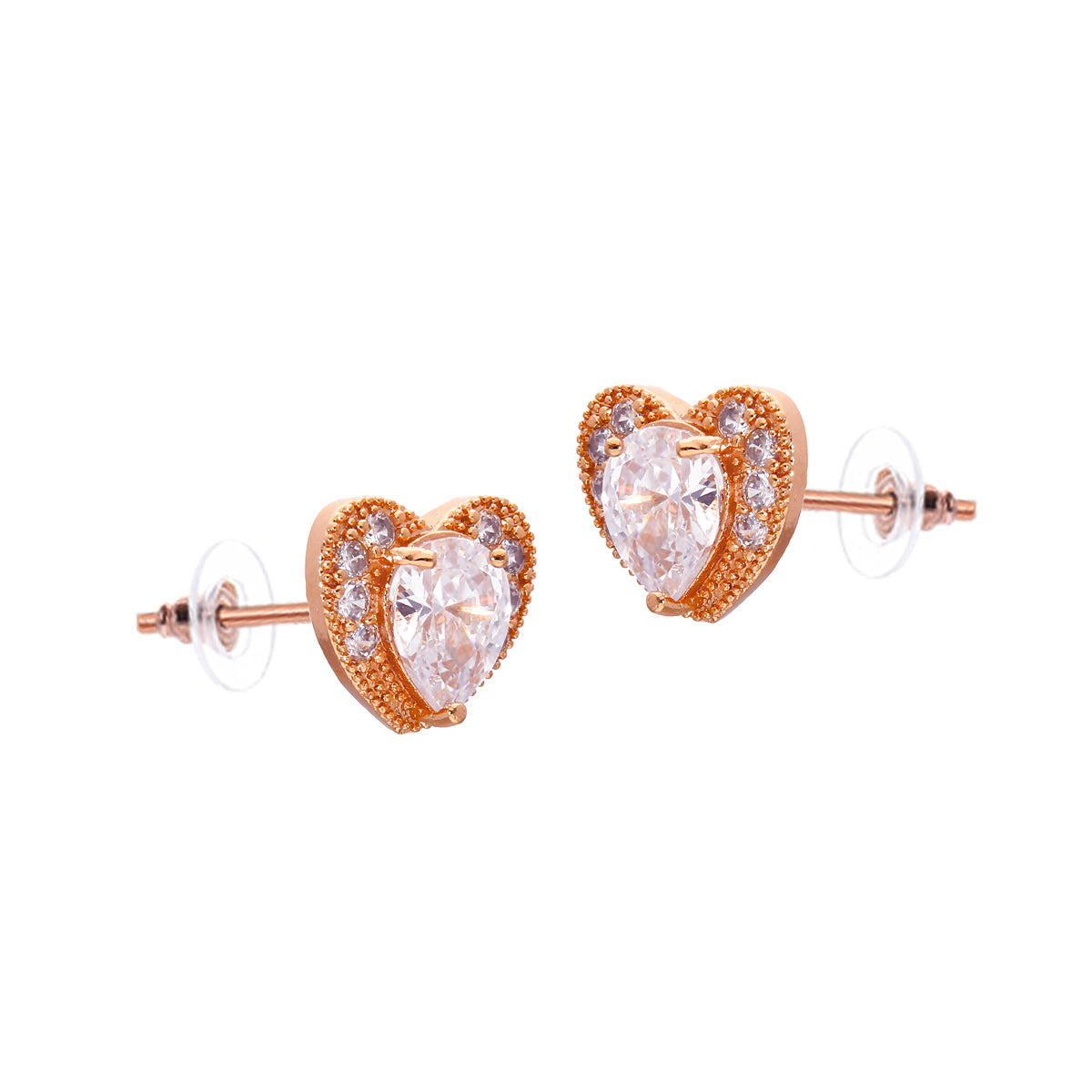 Rose Gold Plated Dainty Pretty Stud Earrings