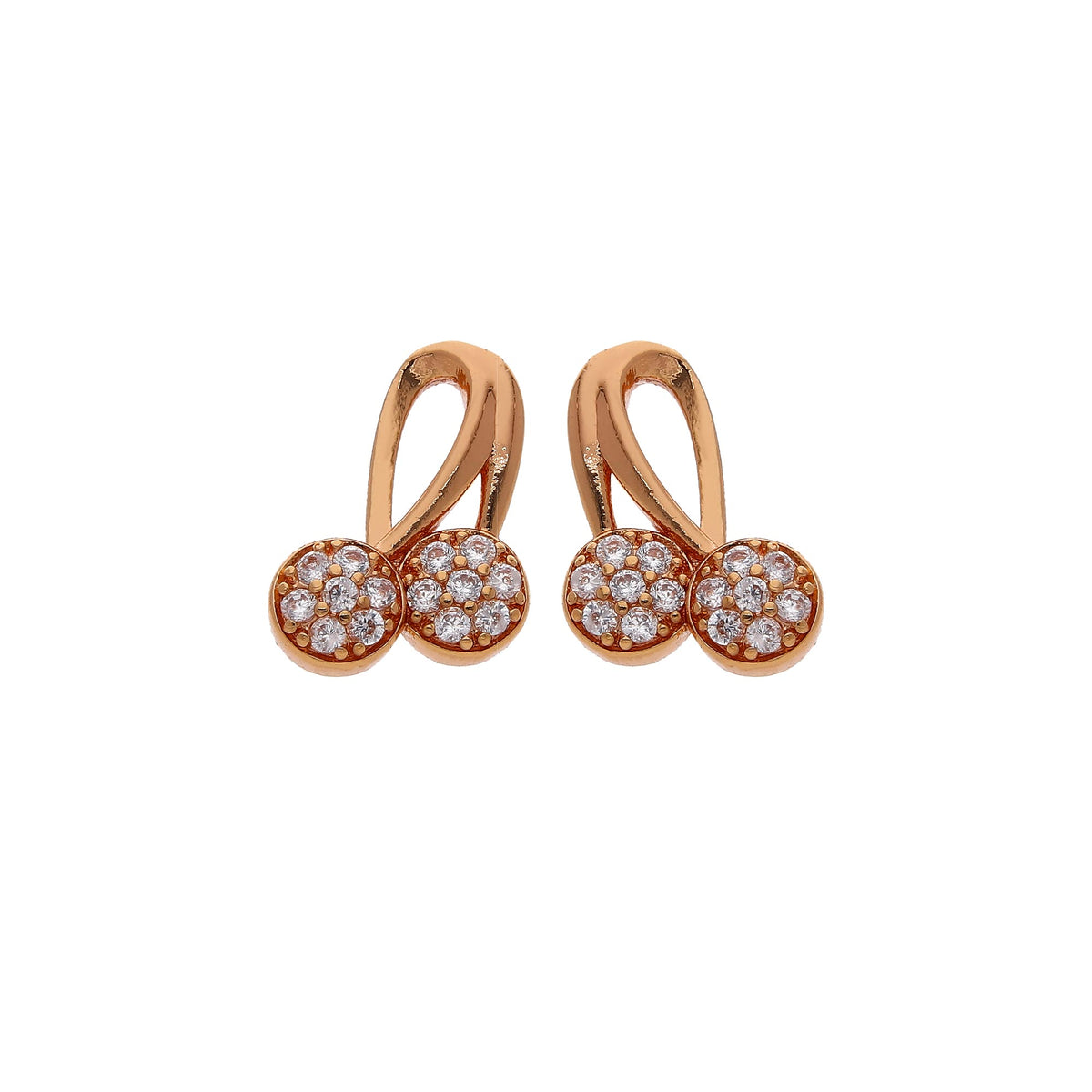 Rose Gold Plated Triple Drop Earrings