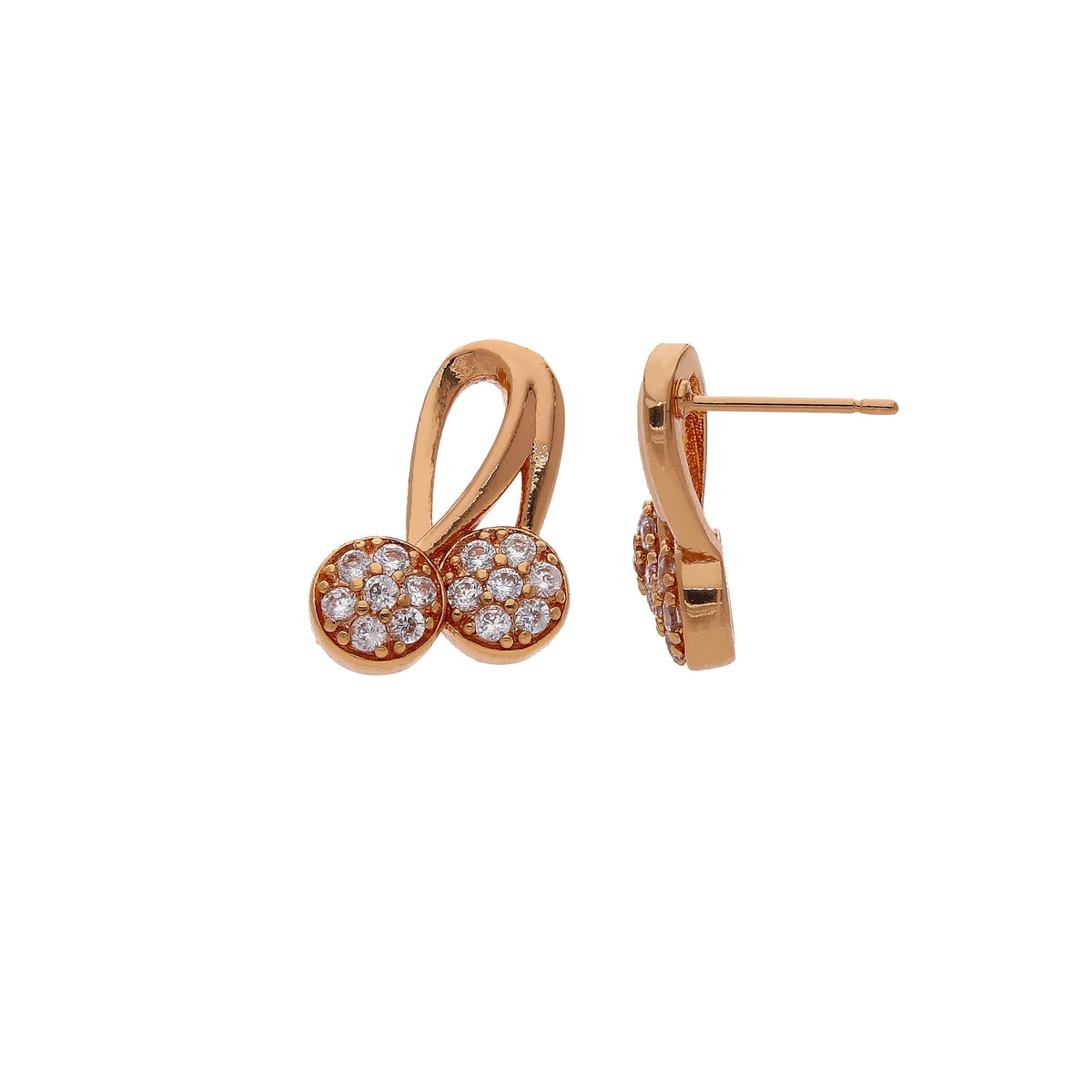 Rose Gold Plated Triple Drop Earrings