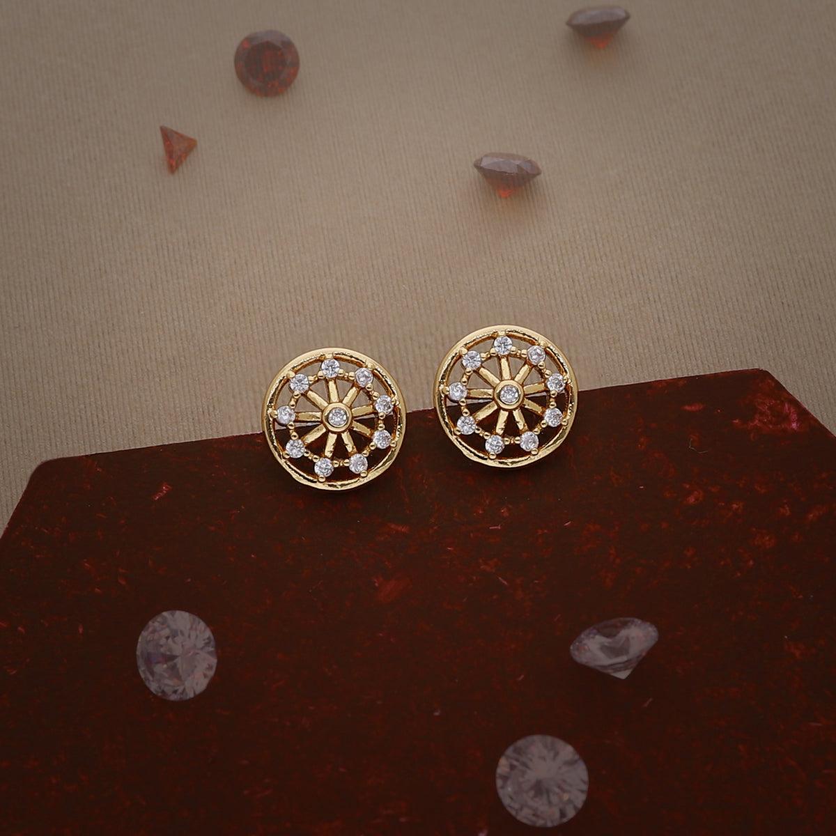 Round Wheel Earring